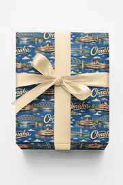 Omaha Riverfront Oldies Wrapping Paper