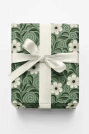 Sage & Spiral Garden Wrapping Paper