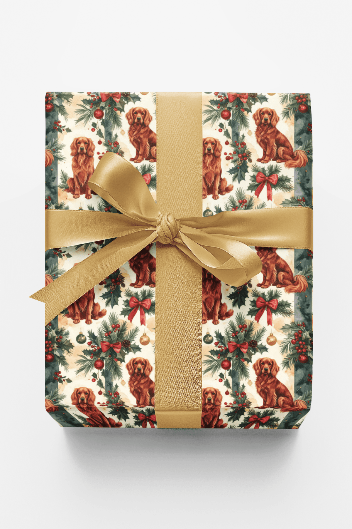 Classic Christmas Golden Retriever Wrapping Paper