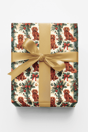 Classic Christmas Golden Retriever Wrapping Paper
