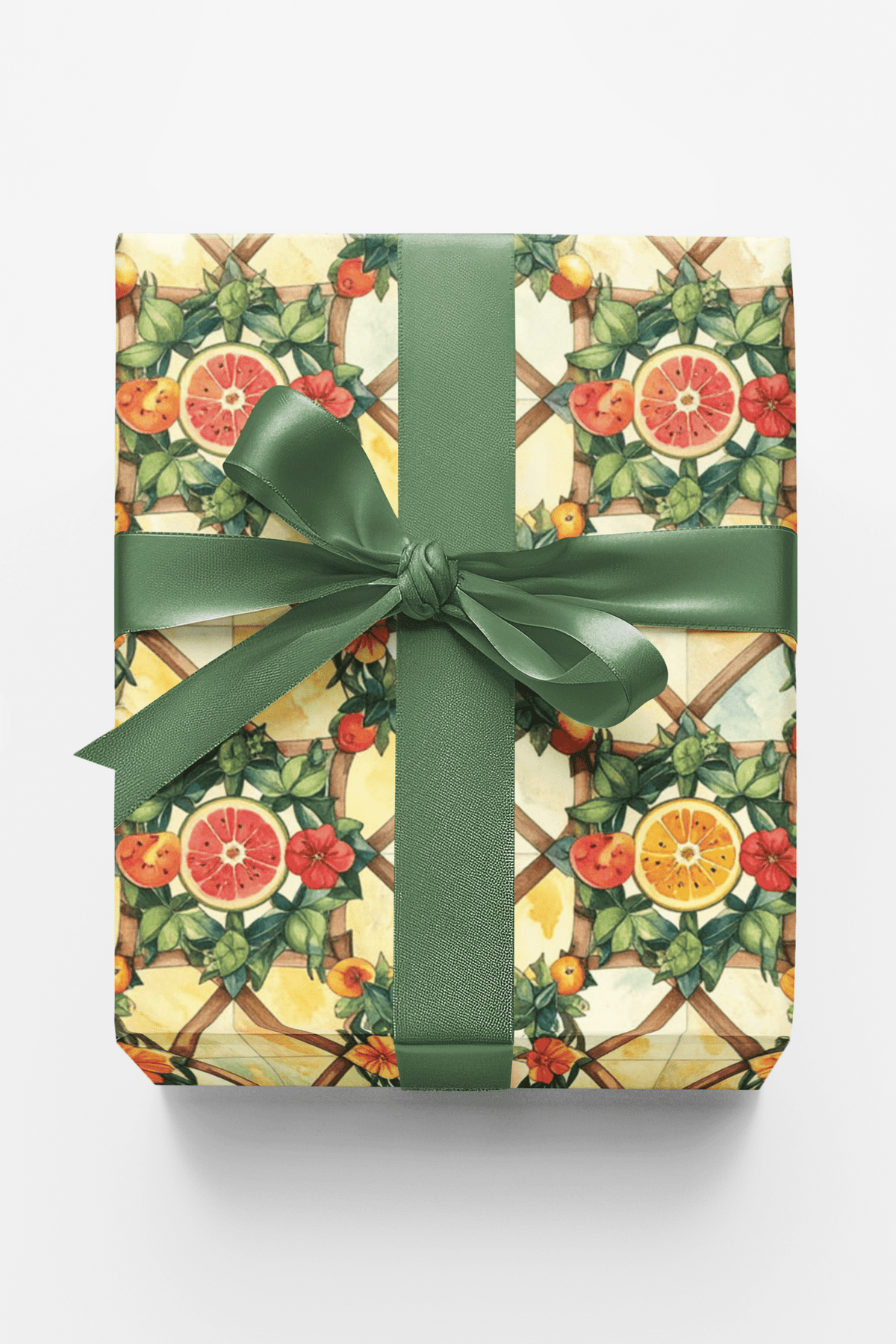 Summer Fruit Trellis Wrapping Paper
