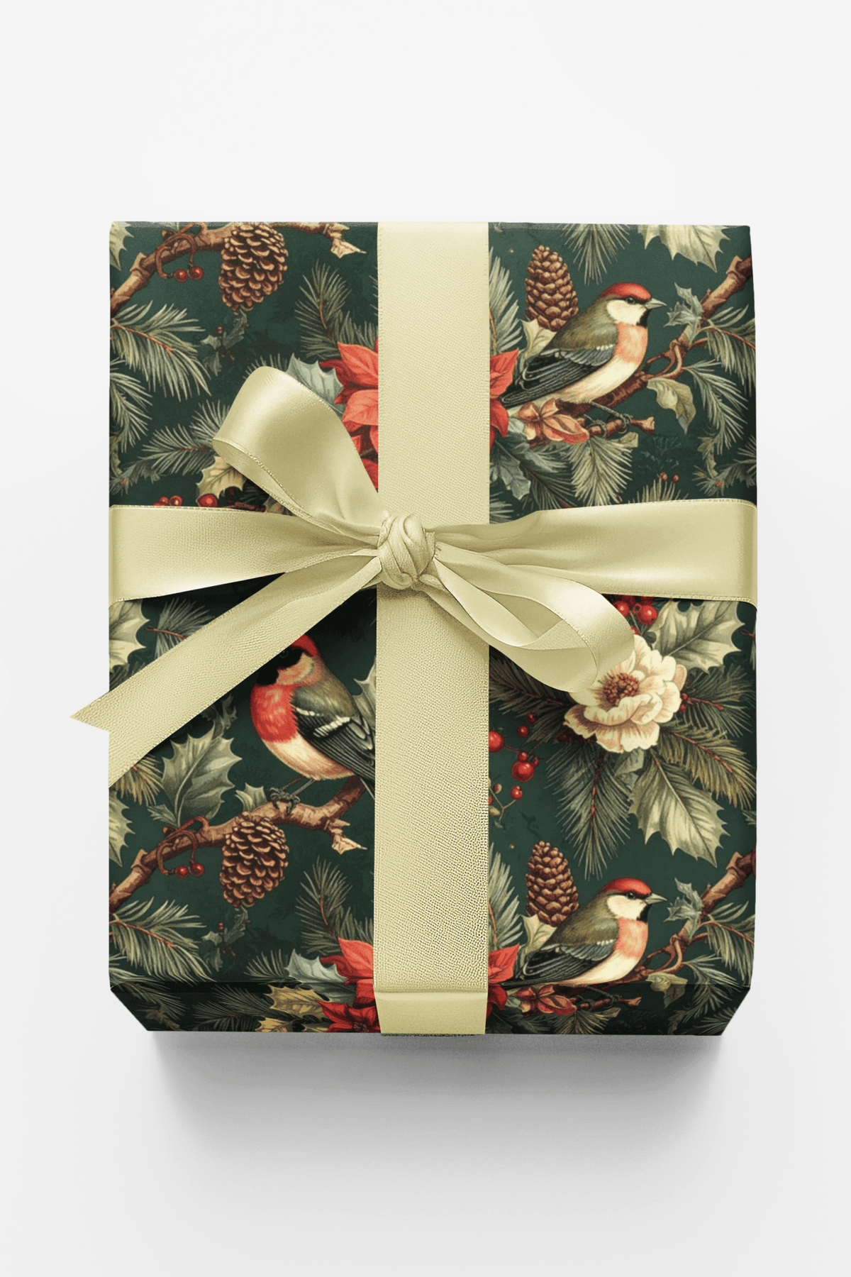 Victorian Holiday Aviary Wrapping Paper