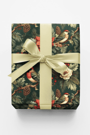 Victorian Holiday Aviary Wrapping Paper
