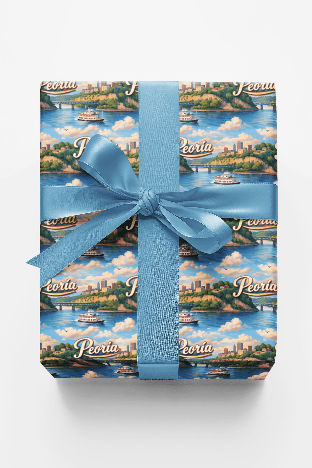Peoria River City Glow Wrapping Paper