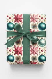 Retro Bauble Celebration Wrapping Paper