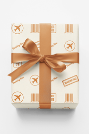 Travel Stamps: Boarding Now Wrapping Paper