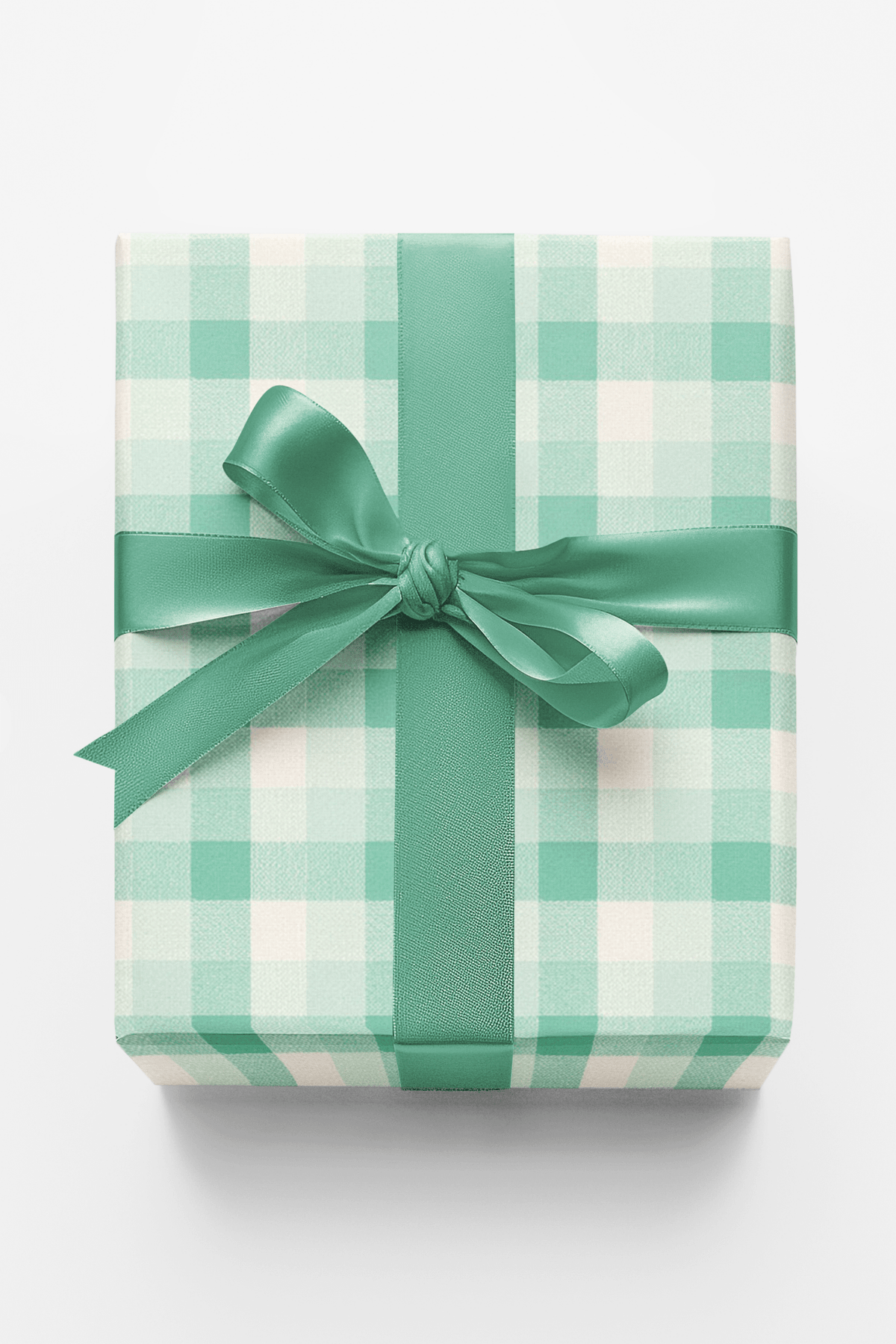 Gingham Gala Mint Wrapping Paper