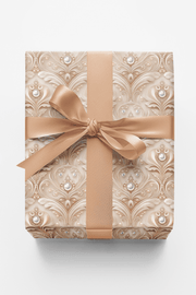 Bridal Pearl Damask Wrapping Paper