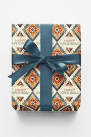 Woven Holiday Greetings Wrapping Paper