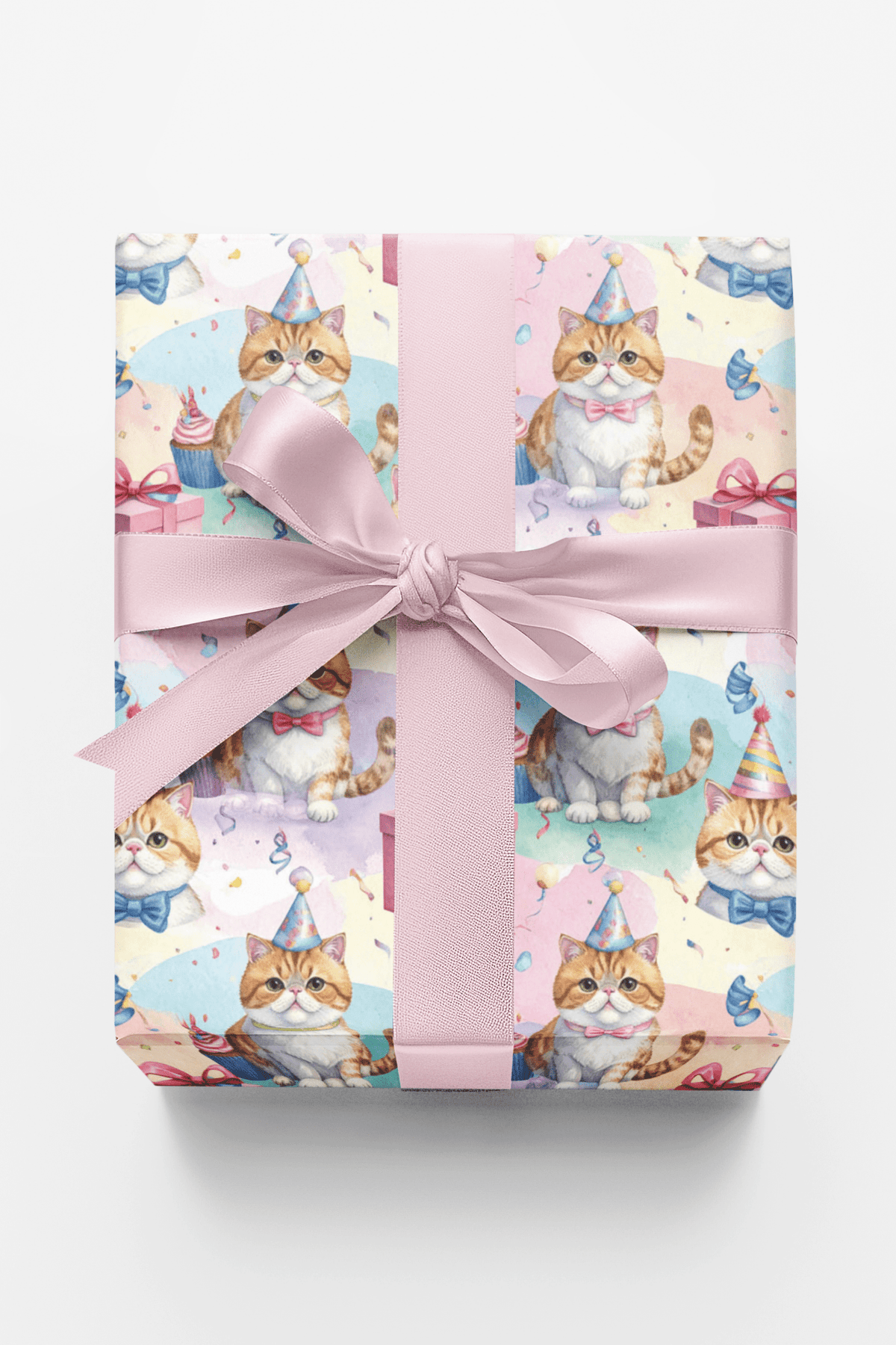 Presents And Birthday (exotic Shorthair) Wrapping Paper