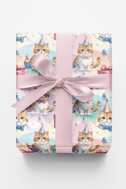 Presents And Birthday (exotic Shorthair) Wrapping Paper