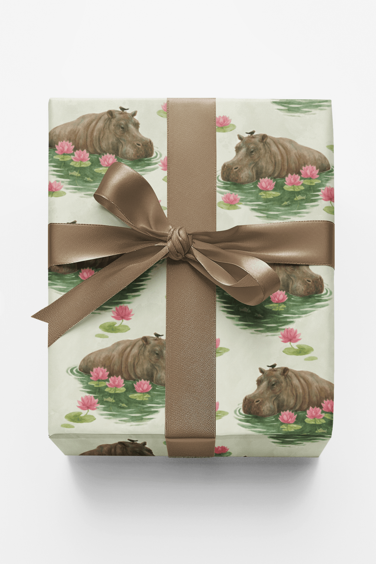Lily Lagoon Hippos Wrapping Paper