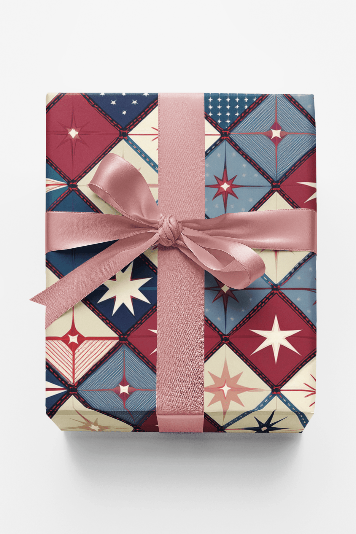 Stars & Diamonds Patchwork Wrapping Paper