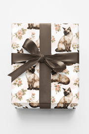 Sleek Siamese Silhouettes Wrapping Paper