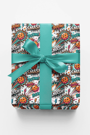Comic Pop Pickleball Glossy Wrapping Paper