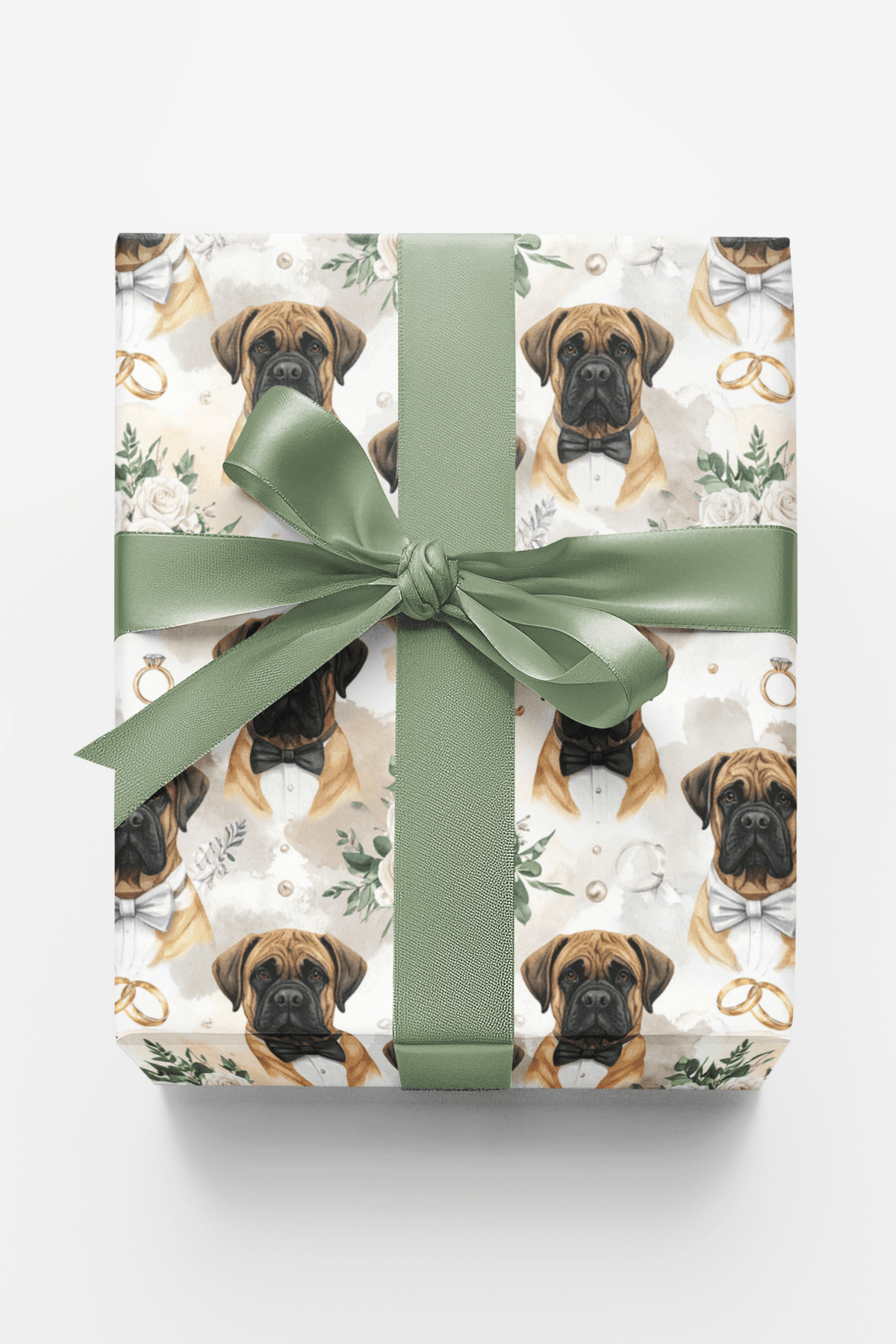 Wedding Elegance (english Mastiff) Wrapping Paper