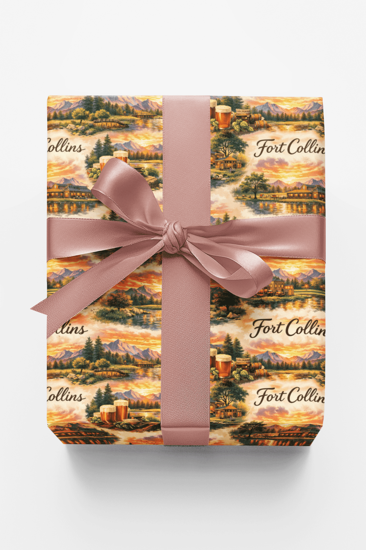 Fort Collins Foothill Glow Wrapping Paper