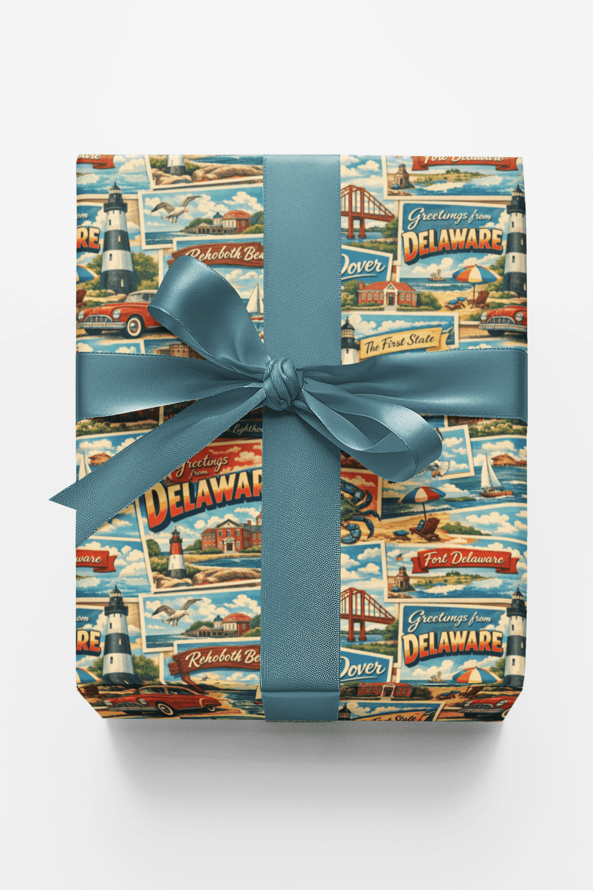 Delaware Postcard Memories Wrapping Paper