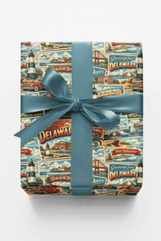 Delaware Postcard Memories Wrapping Paper