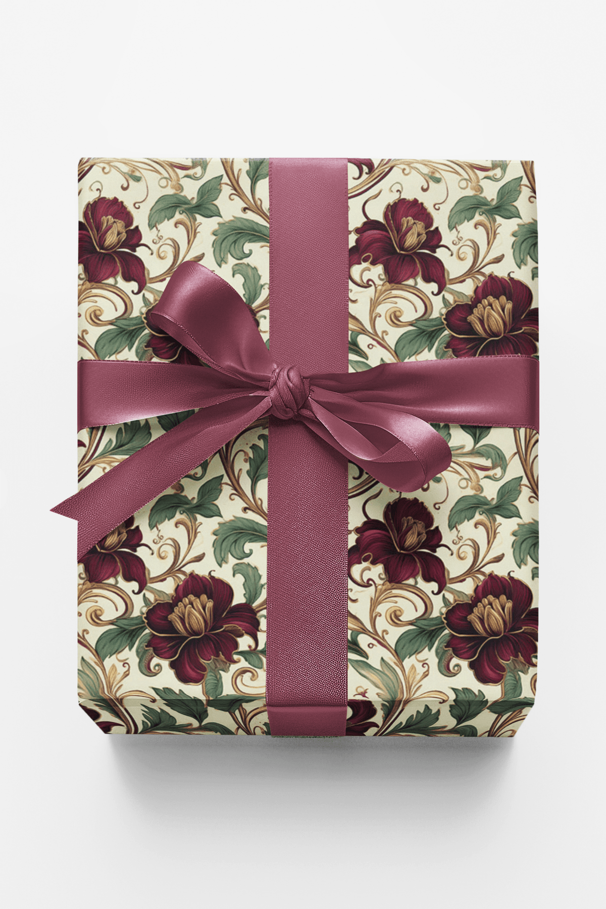Garnet Garden Wrapping Paper