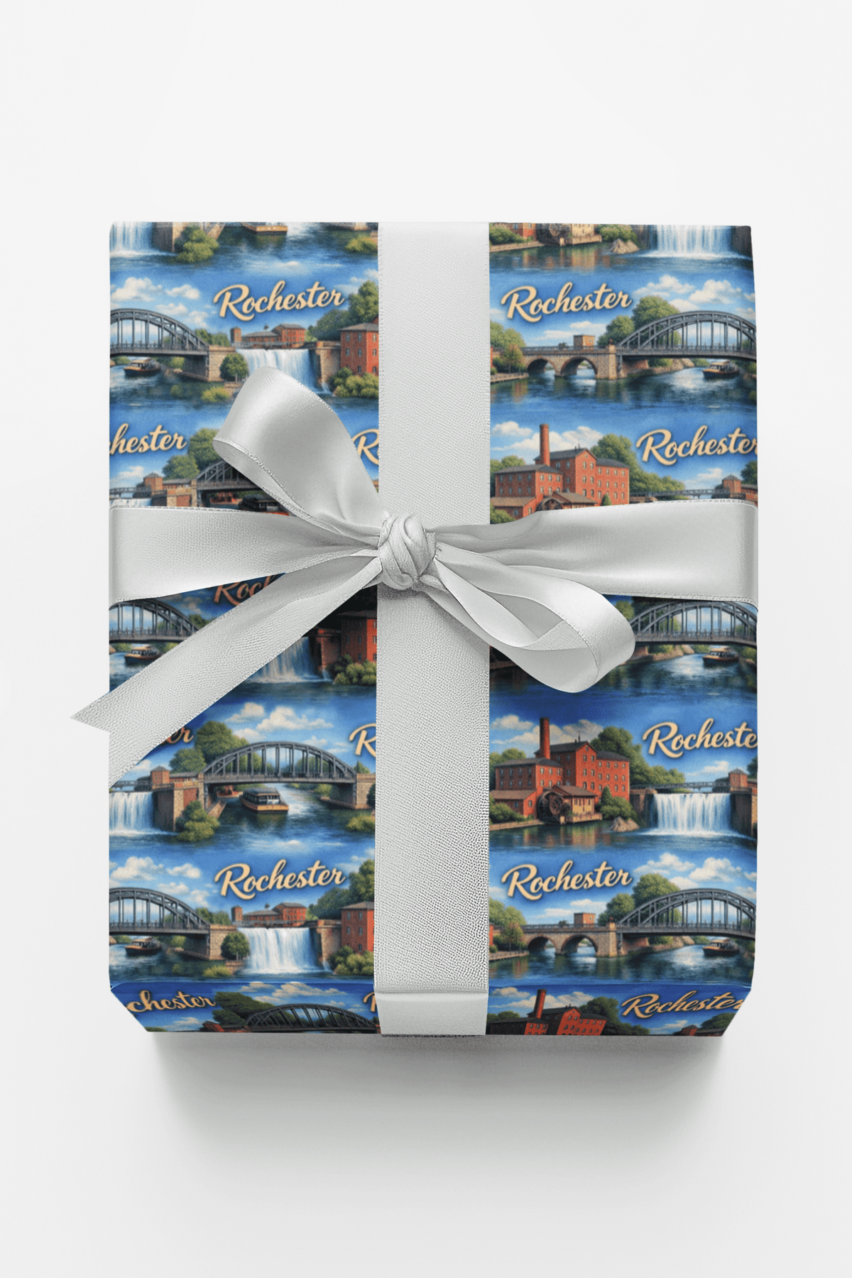 Rochester Erie Canal Glow Wrapping Paper