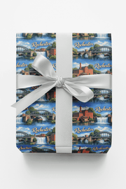 Rochester Erie Canal Glow Wrapping Paper