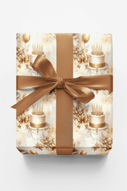 Birthday Baroque Lace Wrapping Paper