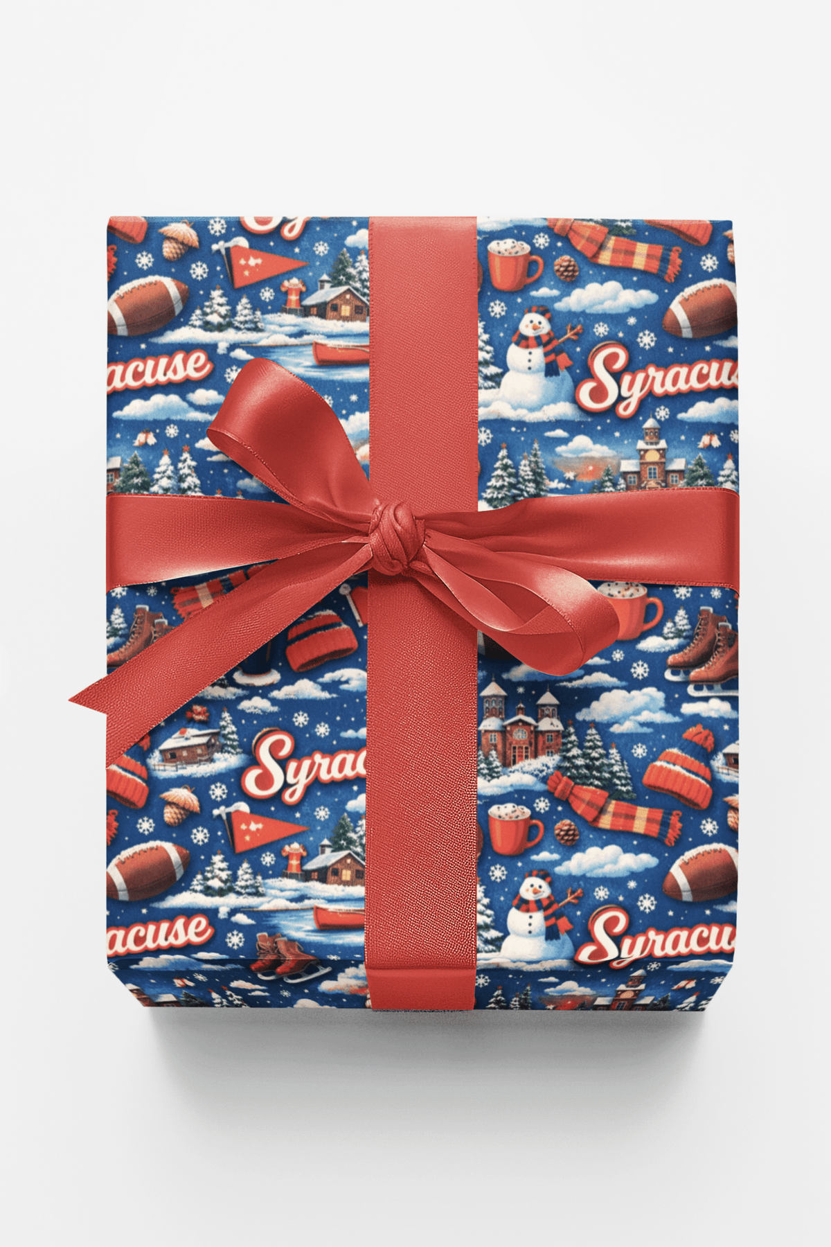 Syracuse Lake Snowfall Wrapping Paper