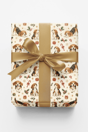 Merry Beagle Playtime Wrapping Paper