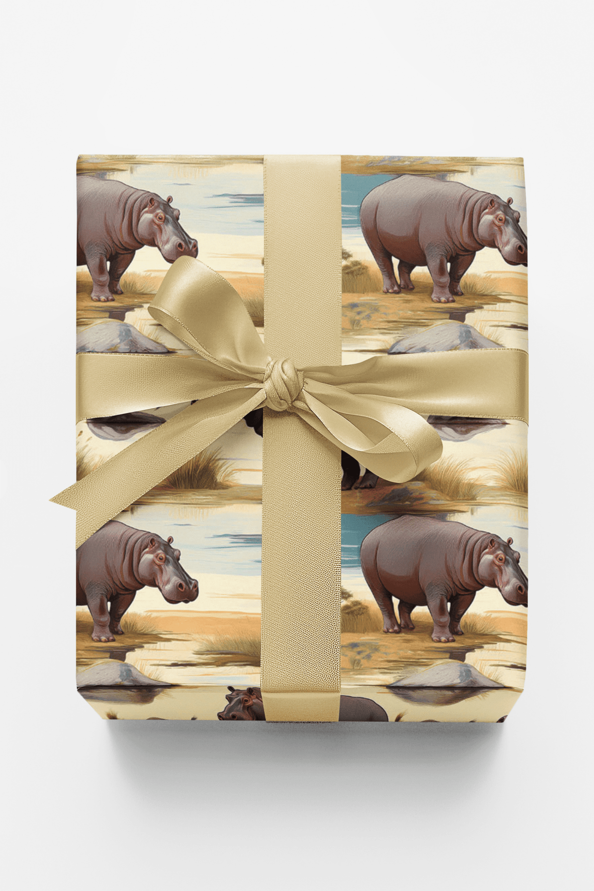 Safari Stroll: Hippopotamus Wrapping Paper