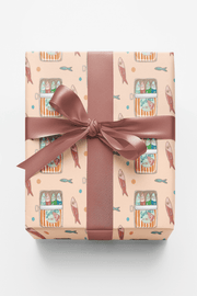 Box Of Fish Wrapping Paper | Michelle Gilsey | Artist Corner
