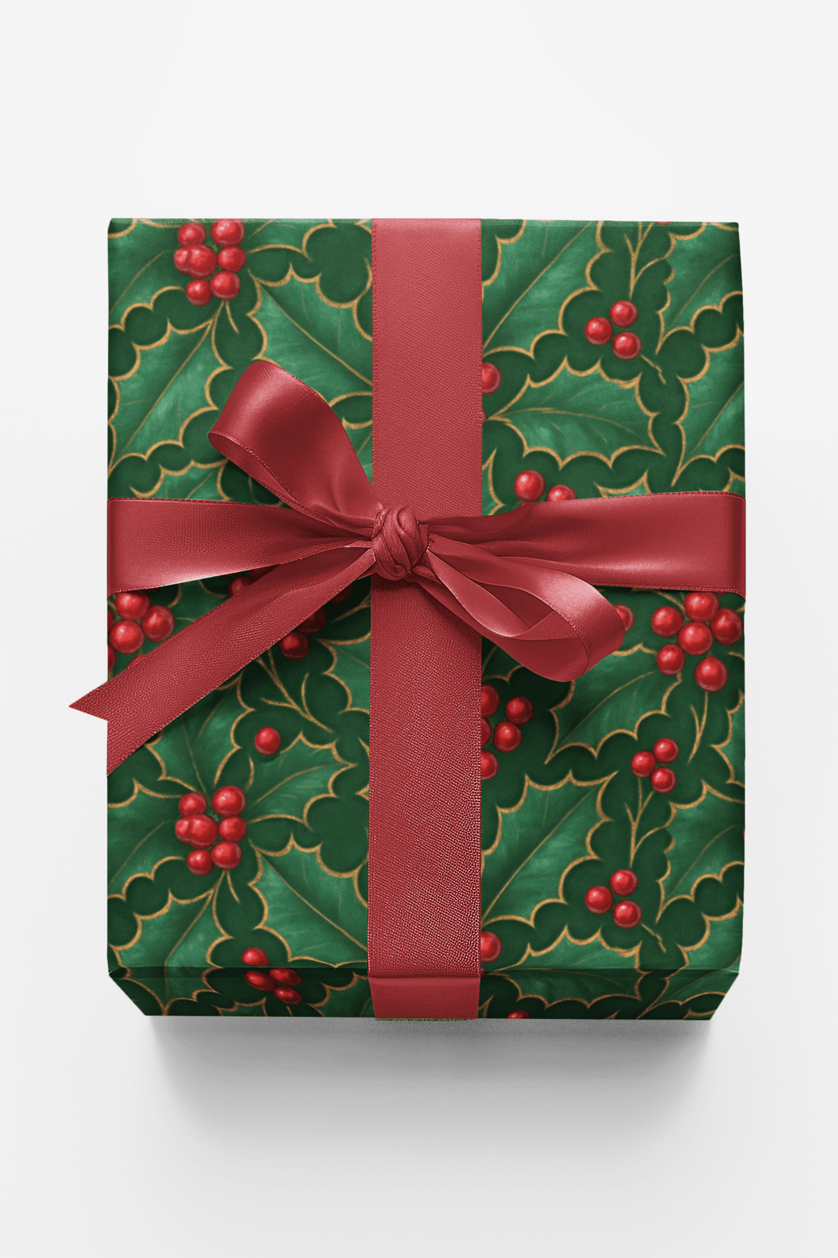 Victorian Holly Wrapping Paper
