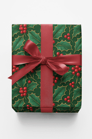 Victorian Holly Wrapping Paper