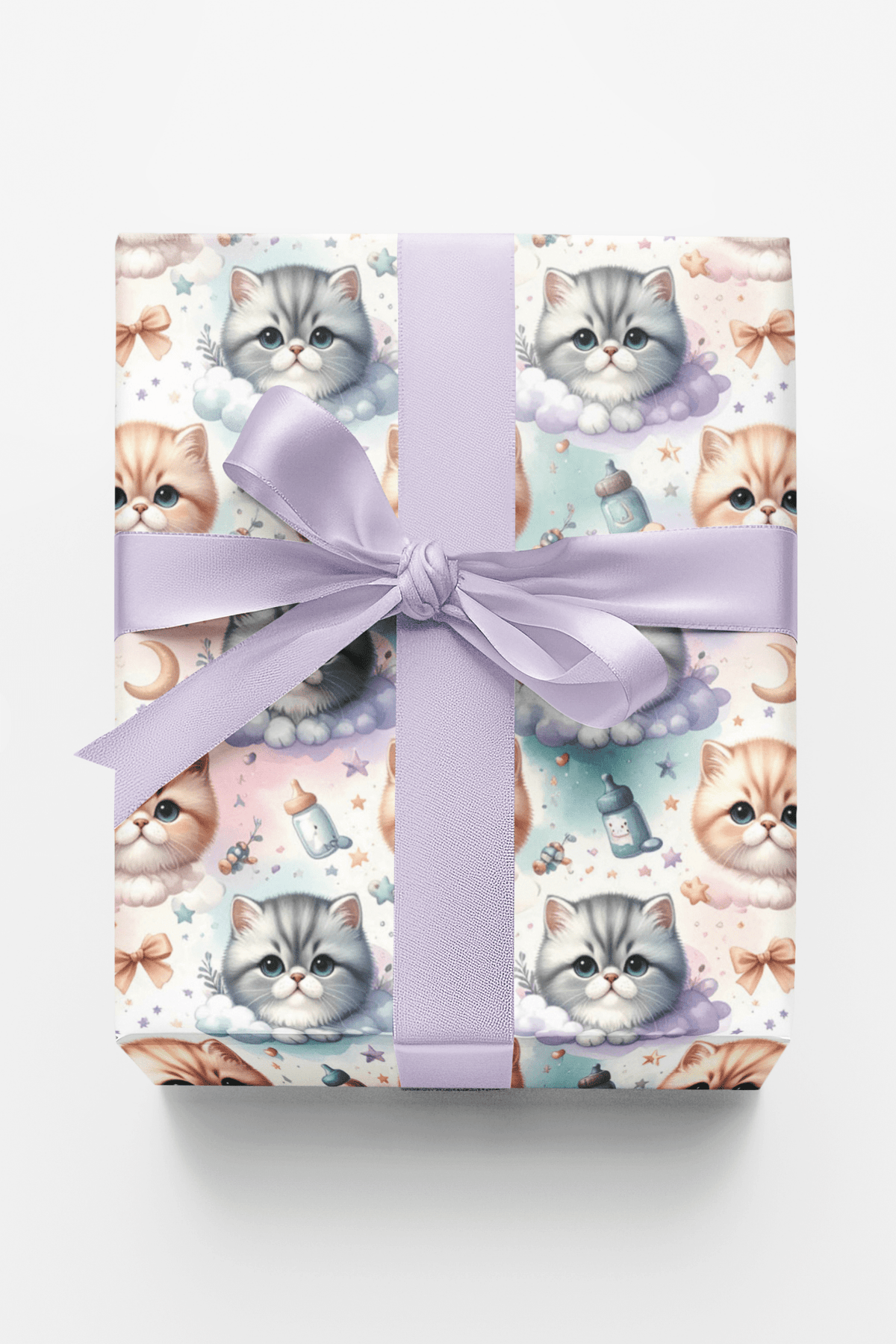 Baby Shower Cats (exotic Shorthair) Wrapping Paper