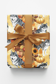 Harvest Husky (alaskan Husky) Wrapping Paper