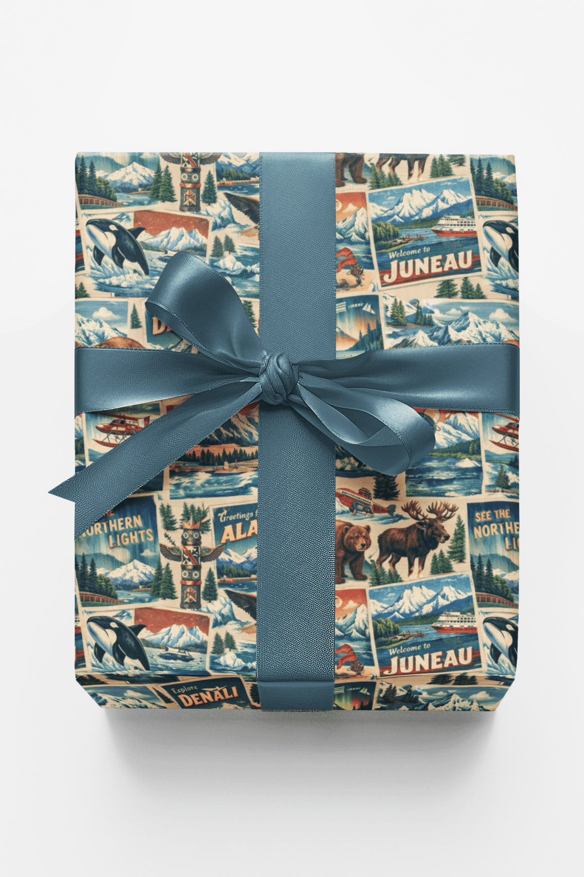 Alaska Postcard Memories Wrapping Paper