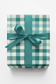 Gingham Gala Emerald Wrapping Paper