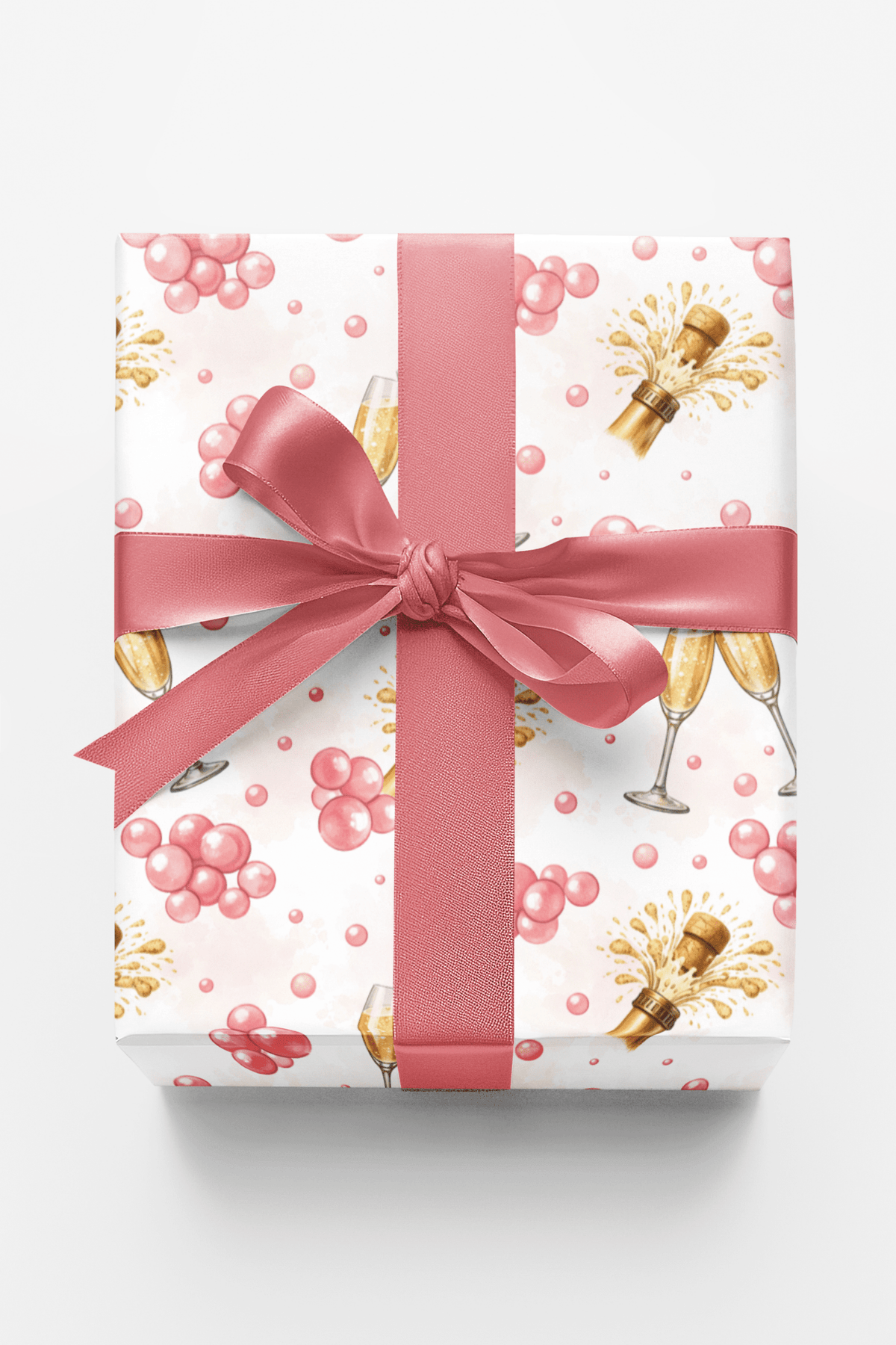 Pink Champagne Pop Wrapping Paper