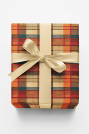 Autumn Orchard Plaid Wrapping Paper