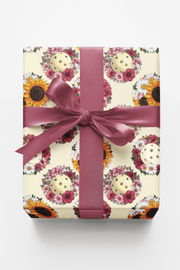 Blooming Pickleball Wreaths Wrapping Paper