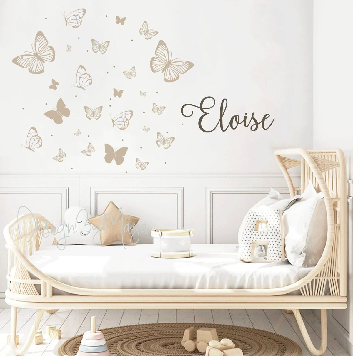 Butterfly Decals - Fabric Nursery Wall Art Decals