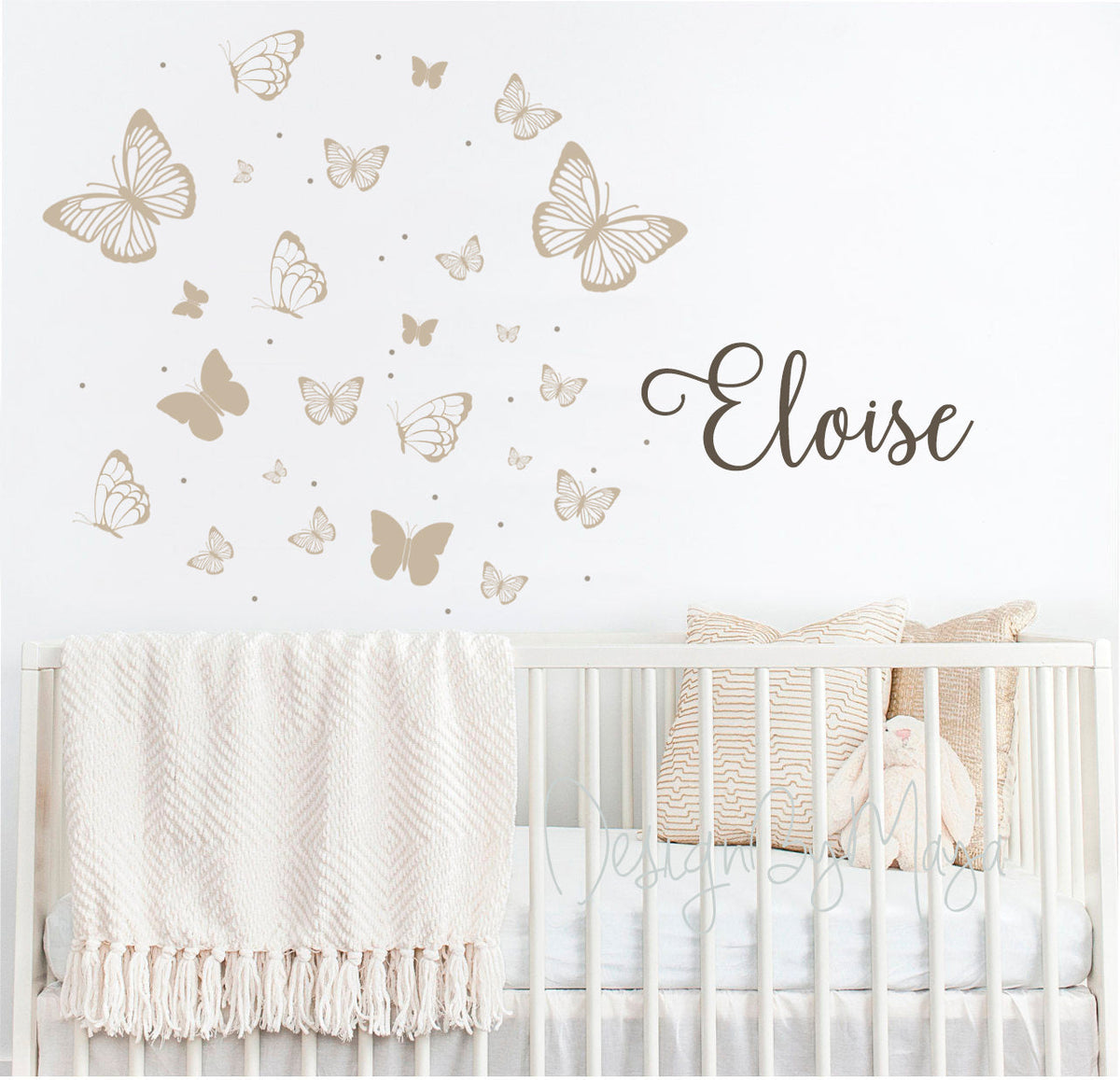 Butterfly Decals - Fabric Nursery Wall Art Decals