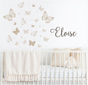 Butterfly Decals - Fabric Nursery Wall Art Decals