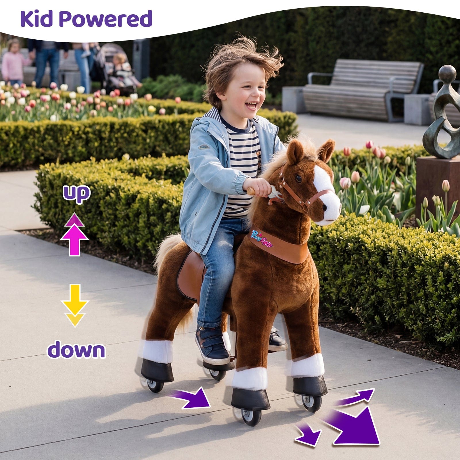 Model U Ride-on Pony Toy Age 4-8 Brown