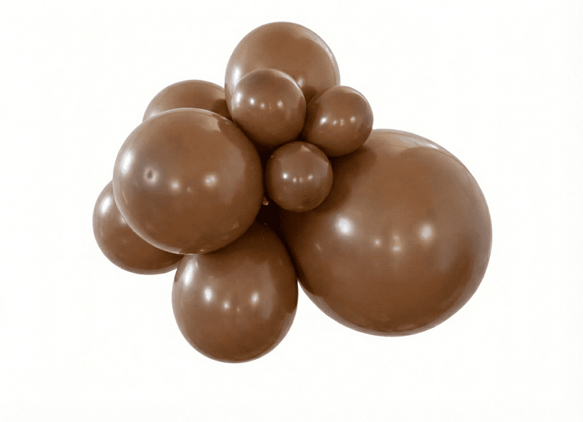 Premium Mocha Latex Balloon Cluster (5", 11” And 17”)