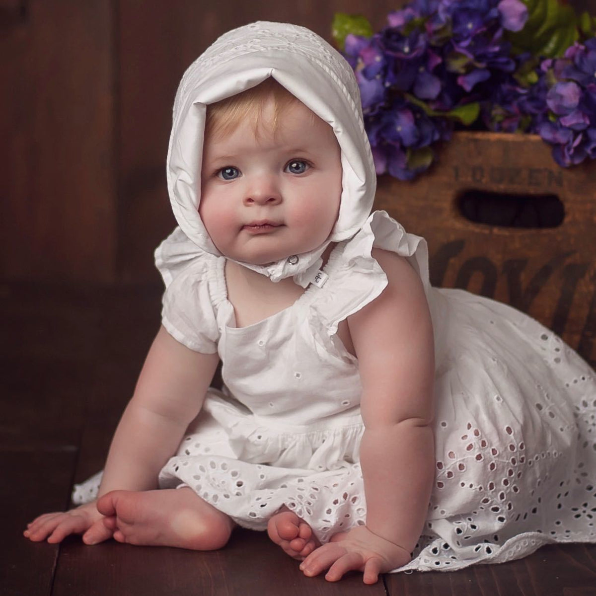 Bonnet In Modern Eyelet