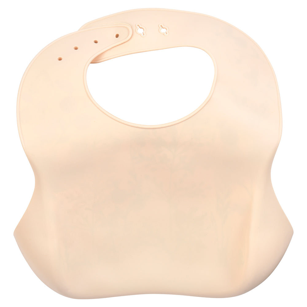 Floral Silicone Bib With Crumb Catcher