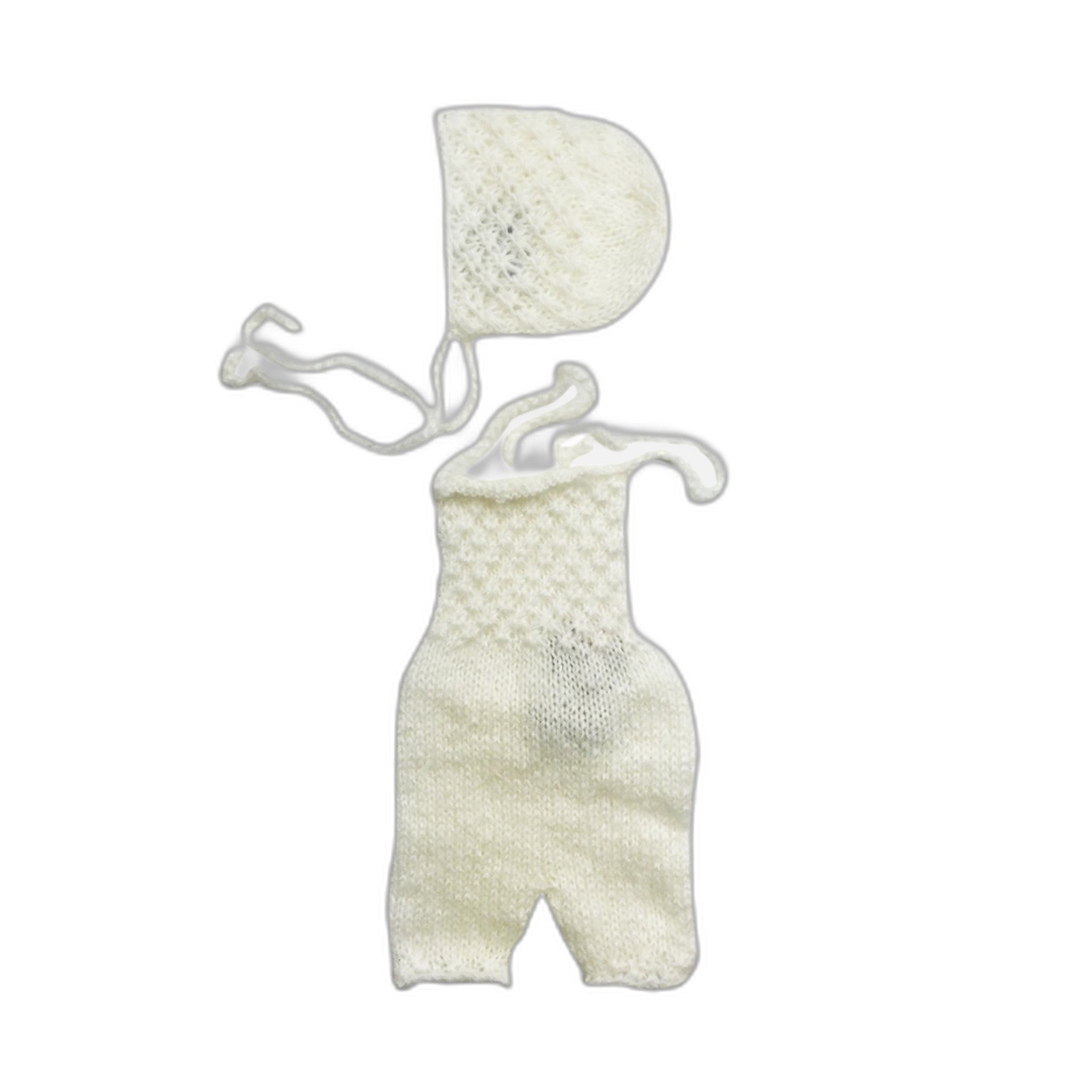 Mohair Bonnet And Pant Newborn Knit Set