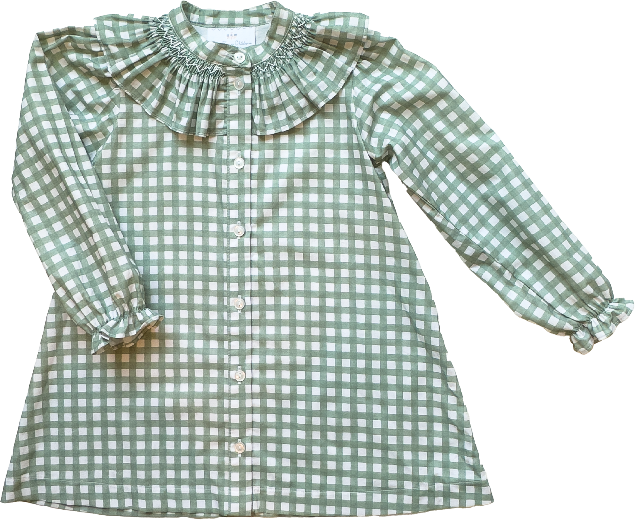 Molly Anne Dress In Field Check Sage