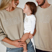 Custom Family Matching Sweatshirts | Embroidered Mama Dad & Baby
